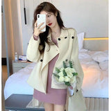 High Class Hepburn Style Korean Woolen Coat-4