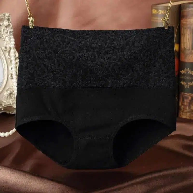 Jacquard panties-Black-5