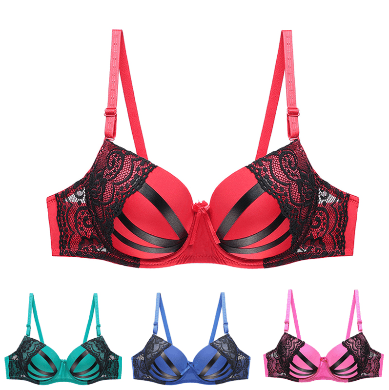 Julexy Push Up Women Bras Sexy Lace Underwear B C Cup-1