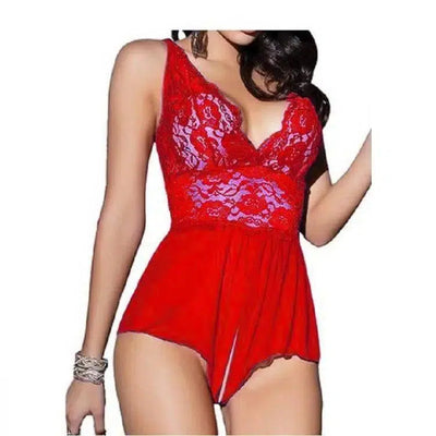 Lace lingerie-Red-6