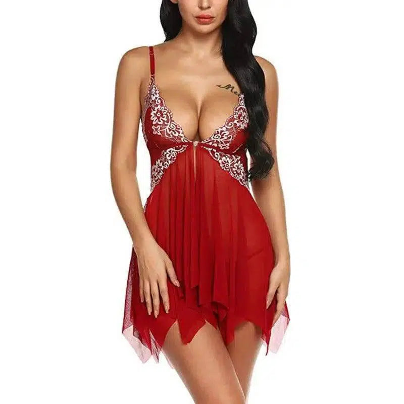 Lace Fashion Piece-Red-3