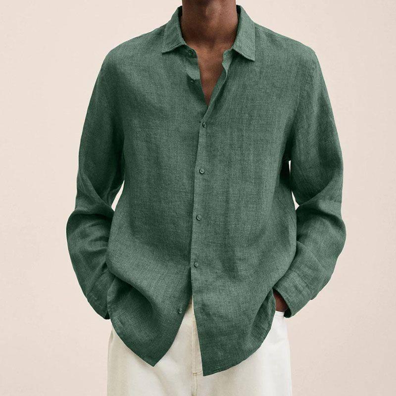 5XL Men's Cardigan - Comfortable & Stylish Layering-Green-6