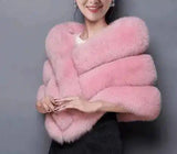 Autumn and winter new fox fur silver fox imitation fur coat-Pink-2