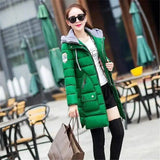 autumn and winter new Korean version of the wild cotton coat-Green-4