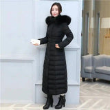 Belt super long down jacket-1