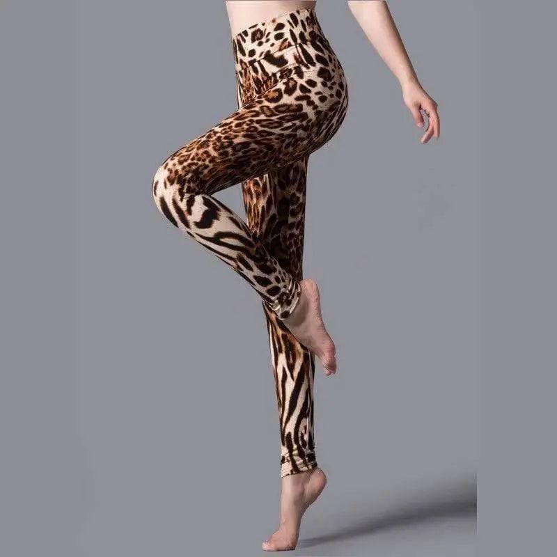 Brushed Printed High Waist Pants Yoga Leggings-5