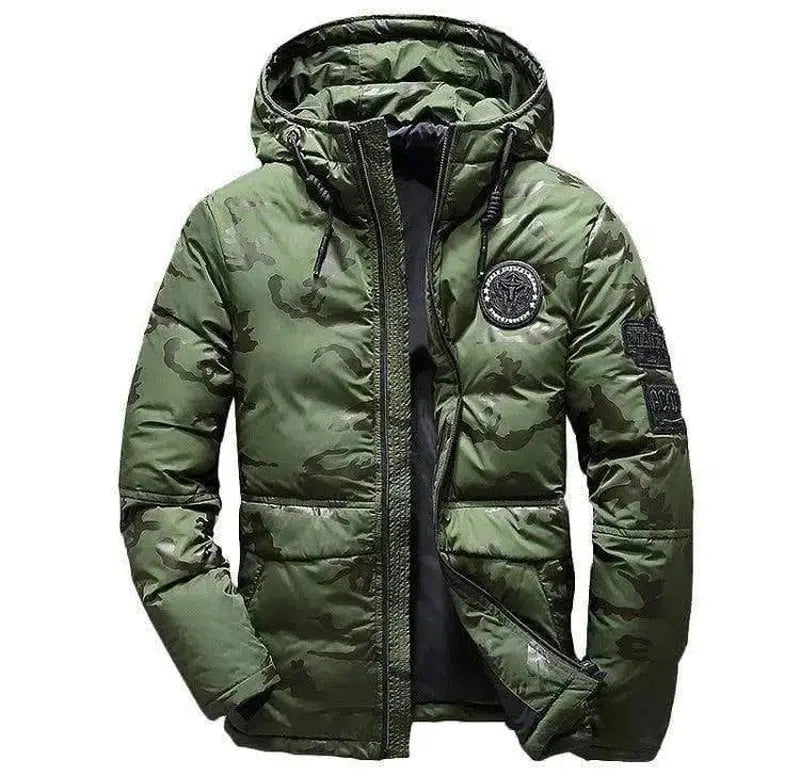 Stylish Camouflage Winter Jacket for Men-Army Green-4