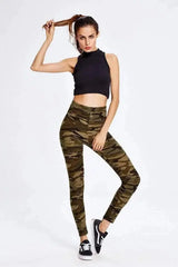 Camouflage Slim Stretch Tight Yoga Pants Pencil Pants-camouflage-2