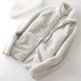 Cozy Coral Fleece Jacket for Ultimate Comfort-White-4