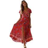 Cross-border new products summer casual hot holiday print-Winered-16