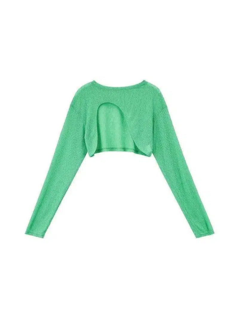 LOVEMI - Lovemi - Designed Hot Girl Top Shoulder Long Sleeve T-shirt