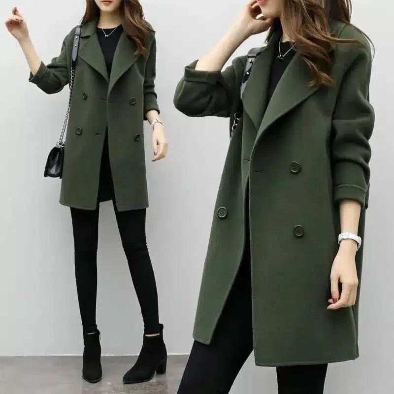 LOVEMI - Lovemi - Double-breasted woolen coat