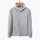 Lightweight Zip-Up Hooded Jacket for Casual Wear-0.2Grey-4