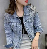 Embellished Women's Denim Jacket-S-1