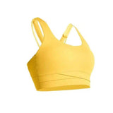 Women's Supportive Sports Bra Top-Yellow-4