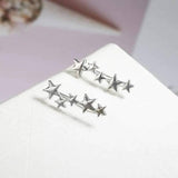 Exquisite creative five-pointed star ear bone clip earrings-3