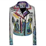 LOVEMI - Lovemi - Fashion graffiti rivet motorcycle clothing