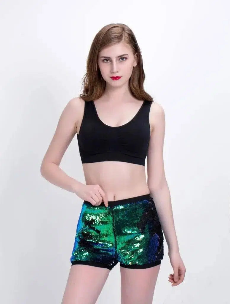 Female sequin shorts-2