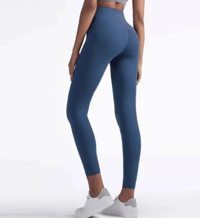 High Waist Sports Slim Fitness Yoga Pants-Blue-22