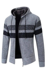 LOVEMI - Lovemi - Hooded Color-Block Knitted Jacket