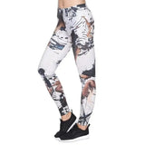 Ink figure printed cropped trousers-White-1