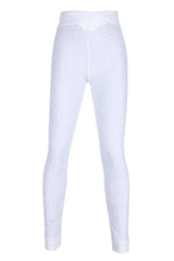 Jacquard V waist hip yoga pants tight sweatpants-Jacquard V waist white-2