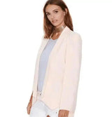 Ladies Women Long Sleeve Lapel Cape Poncho Office Jacket-Pink-4