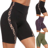 LOVEMI - Lovemi - Leopard Stitching Yoga Pants Leggings Shorts Women