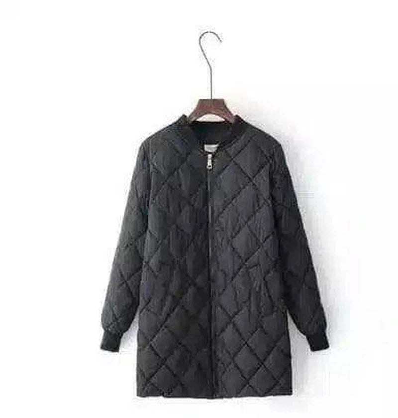 Long Style Cotton Padded Coat 2-Black-4