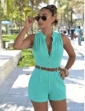 Loose Slim Casual Jumpsuit-Skyblue-68