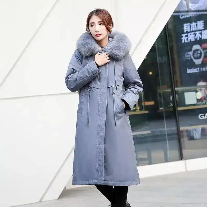 LOVEMI - Lovemi - Medium length heavy and slim detachable fur coat