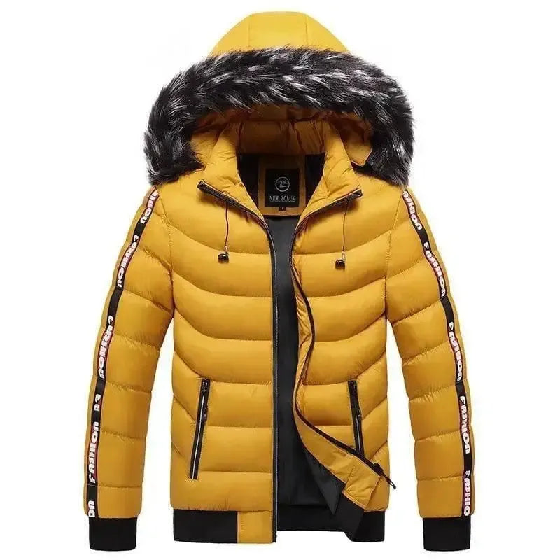 LOVEMI - Lovemi - Men's Winter Fur Collar Cotton Padded Jacket