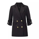 Chic Women's Blazer Dress - Perfect for Any Occasion-Black-2