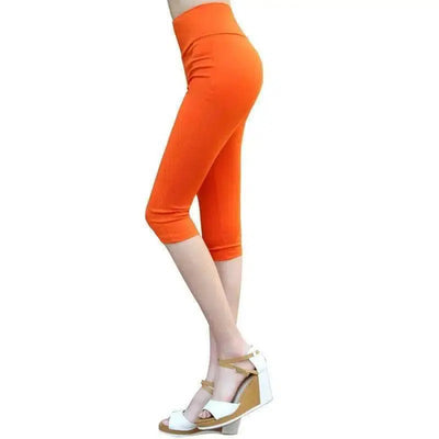 LOVEMI - Lovemi - Plus Fat Plus Size Candy Color Cropped Slim-leg