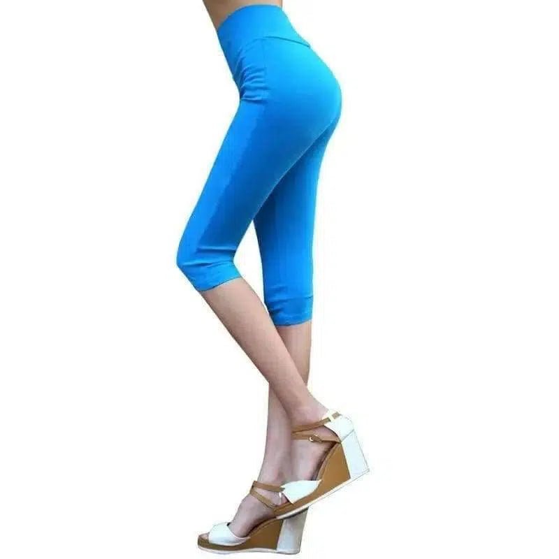 LOVEMI - Lovemi - Plus Fat Plus Size Candy Color Cropped Slim-leg