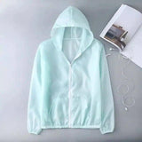 Hooded Zip-Up Jacket with Pockets-Light Green-7