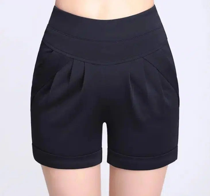 Shorts Chiffon Women Cotton Casual-Royalblue-13