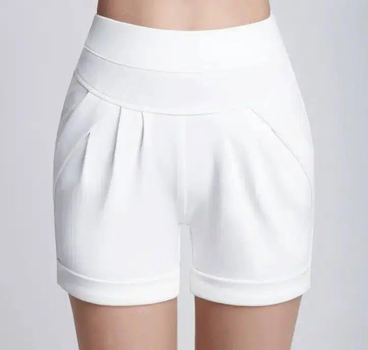 Shorts Chiffon Women Cotton Casual-White-54