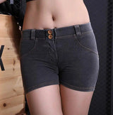 Sports fitness denim shorts-Smokegray-25