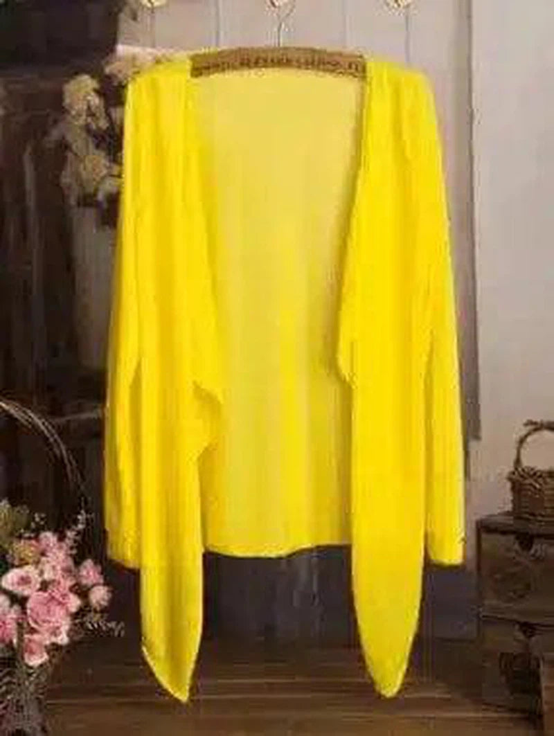 Sun protection clothing Korean version of the new ladies-Bright yellow-4