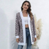 LOVEMI - Lovemi - Tie-dye Christmas Leopard Print Knitted Cardigan