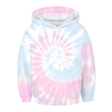 Tie-Dye Pullover Hoodie with Kangaroo Pocket-TWQH001-2