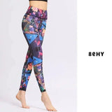 Tie-dye printed yoga pants-1 Style-1