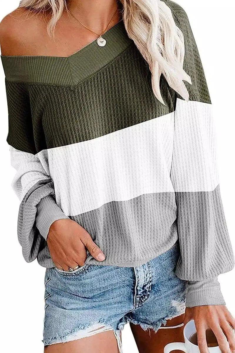 Stylish Bat Sleeve Sweater for Every Occasion-Green-2