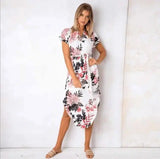 V-Neck Printed Dress-4