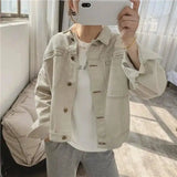 Stylish Beige Denim Jacket for Women-1