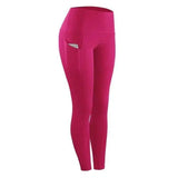 Women Compression Skinny Fitness Leggings Women Stretch-Pink-2