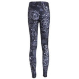 Women Leggings Fitness Black Skeleton Leggings Fashion-Picture color-2