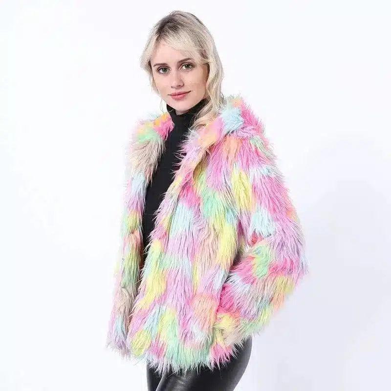 Women's fur coat-Picture color-1