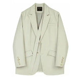 Women's solid color niche suit jacket-Light Green-1